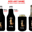 Load image into Gallery viewer, Personalised Meerkat Stubby Holder Slim Line, Standard Size or Zip Up Style
