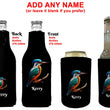 Load image into Gallery viewer, Personalised Kingfisher Stubby Holder Slim Line, Standard Size or Zip Up Style