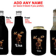 Load image into Gallery viewer, Personalised Moose Stubby Holder Slim Line, Standard Size or Zip Up Style