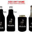 Load image into Gallery viewer, Personalised Zebra Stubby Holder Slim Line, Standard Size or Zip Up Style