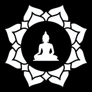 Buddha in Lotus Flower Decal Sticker