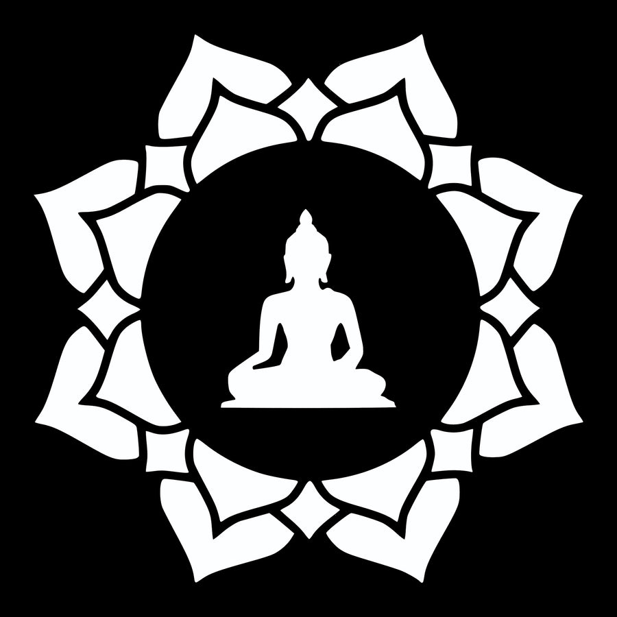 Buddha in Lotus Flower Decal Sticker