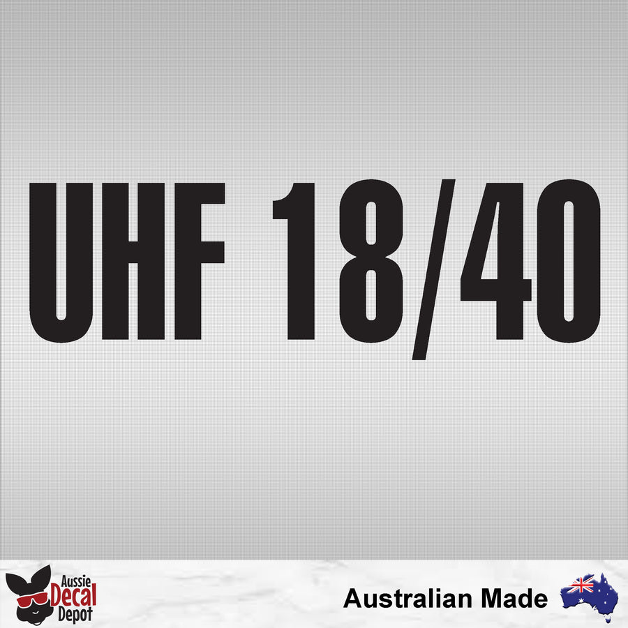 UHF 18/40 Decal 200mm