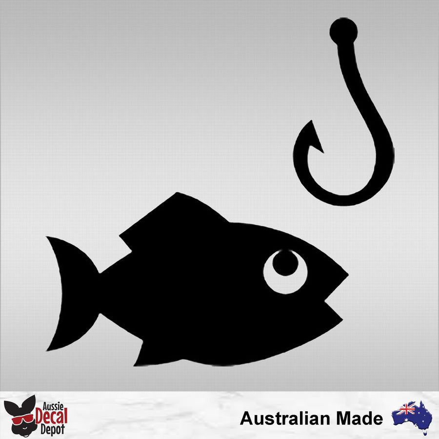 Fish and Hook Decal