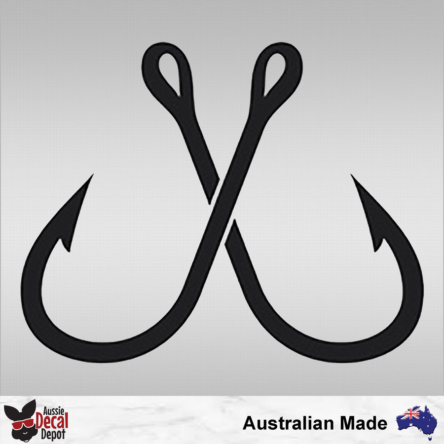 fish and hooks on australian Fish Hooks Decal – Aussie Decal Depot