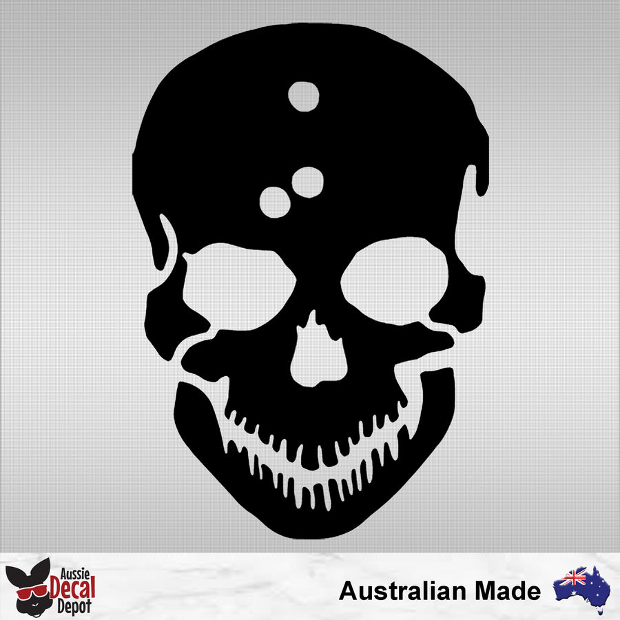 Skull With Bulletholes Decal