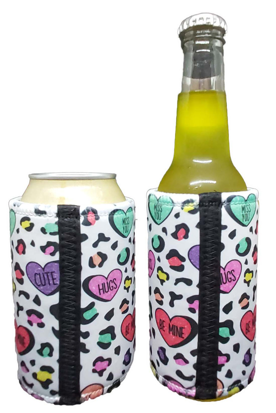 Love Heart Stubby Holder Slim Line or Standard Size