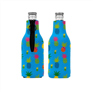 Pineapple Stubby Holder Zip Up Bottle Holder Suits Cruiser 275ml Beer 330ml