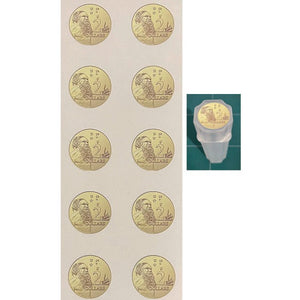 $2 Aboriginal Elder Coin Tube Stickers 10 Pack With Free Postage (tube not included)