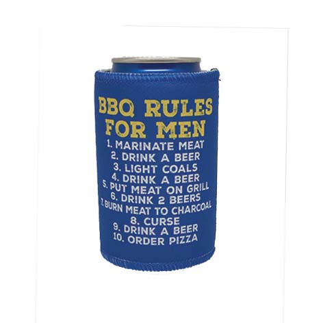 BBQ Rules For Men Stubby Holder