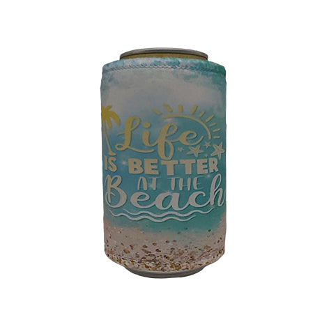 Life Is Better At The Beach Stubby Holder
