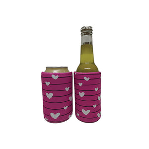 Love Heart Stubby Holder Slim Line or Standard Size