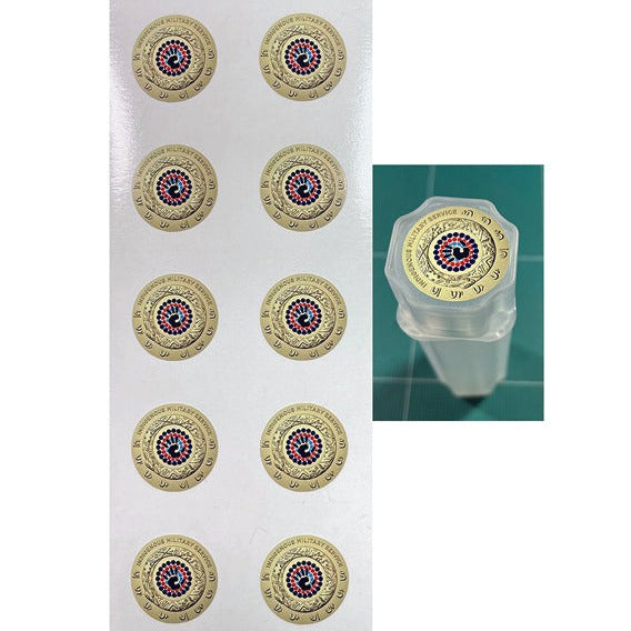 $2 Indigenous Military Service Coin Tube Stickers 10 Pack With Free Postage (tube not included)