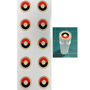 $2 Aboriginal Flag Coin Tube Stickers 10 Pack With Free Postage (tube not included)