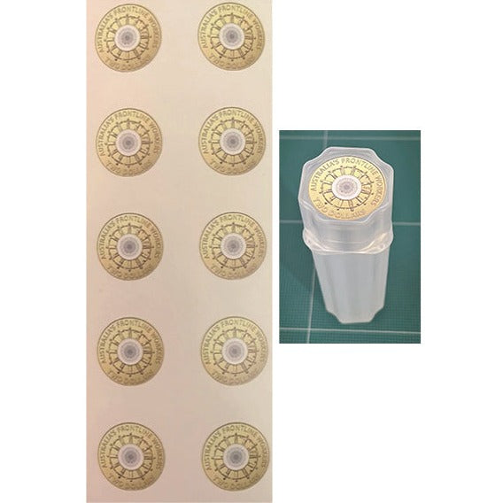 $2 Frontline workers Coin Tube Stickers 10 Pack With Free Postage (tube not included)