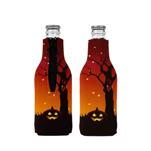 Halloween Stubby Holder Zip Up Bottle Holder Suits Cruiser 275ml Beer 330ml