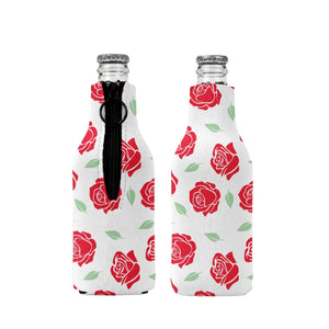 Roses Stubby Holder Zip Up Bottle Holder Suits Cruiser 275ml Beer 330ml